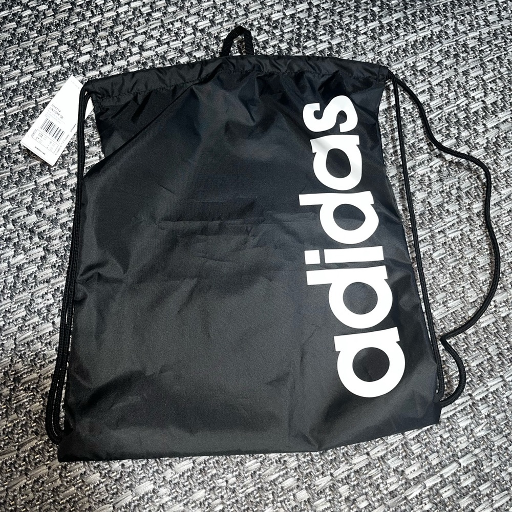 Adidas | Black and White Drawstring Bag
